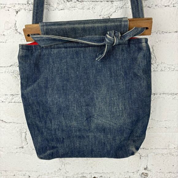 Vintage Handmade Strawberry Applique Denim Purse - Picture 5 of 7